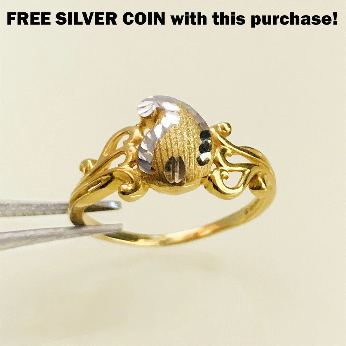 22 Kt Real Solid Yellow Gold Women S Engagement Wedding Finger
