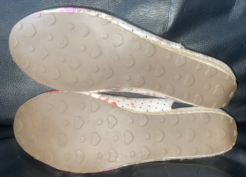 DAMEN GRÖSSE UK 5 BLUMEN UND POLKA PUNKT STOFF SLINGBACKS ROCKETDOG NEU VINTAGE - Bild 9 von 9