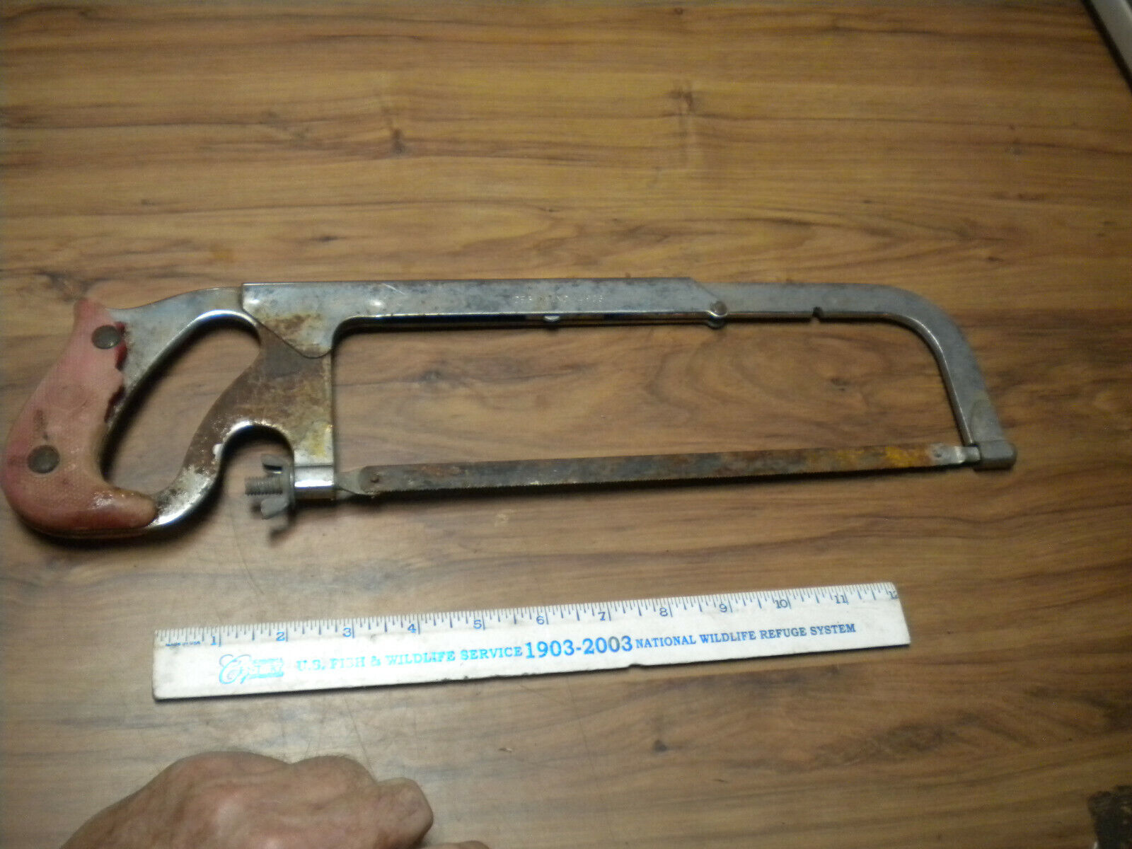 Vintage 1955 Blue Point H-8 Red Handle Hack Saw , See Pictures F