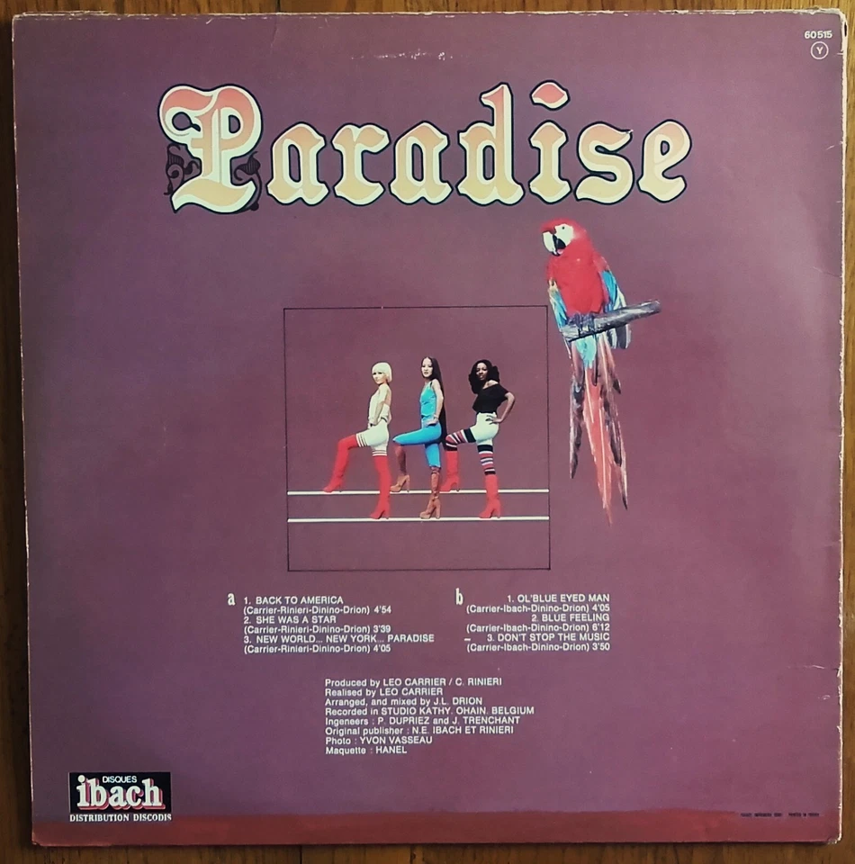 DISQUE VINYLE LP 33t 12" PARADISE « Back to America » DISCO FRANCE 1977 - Photo 3/3