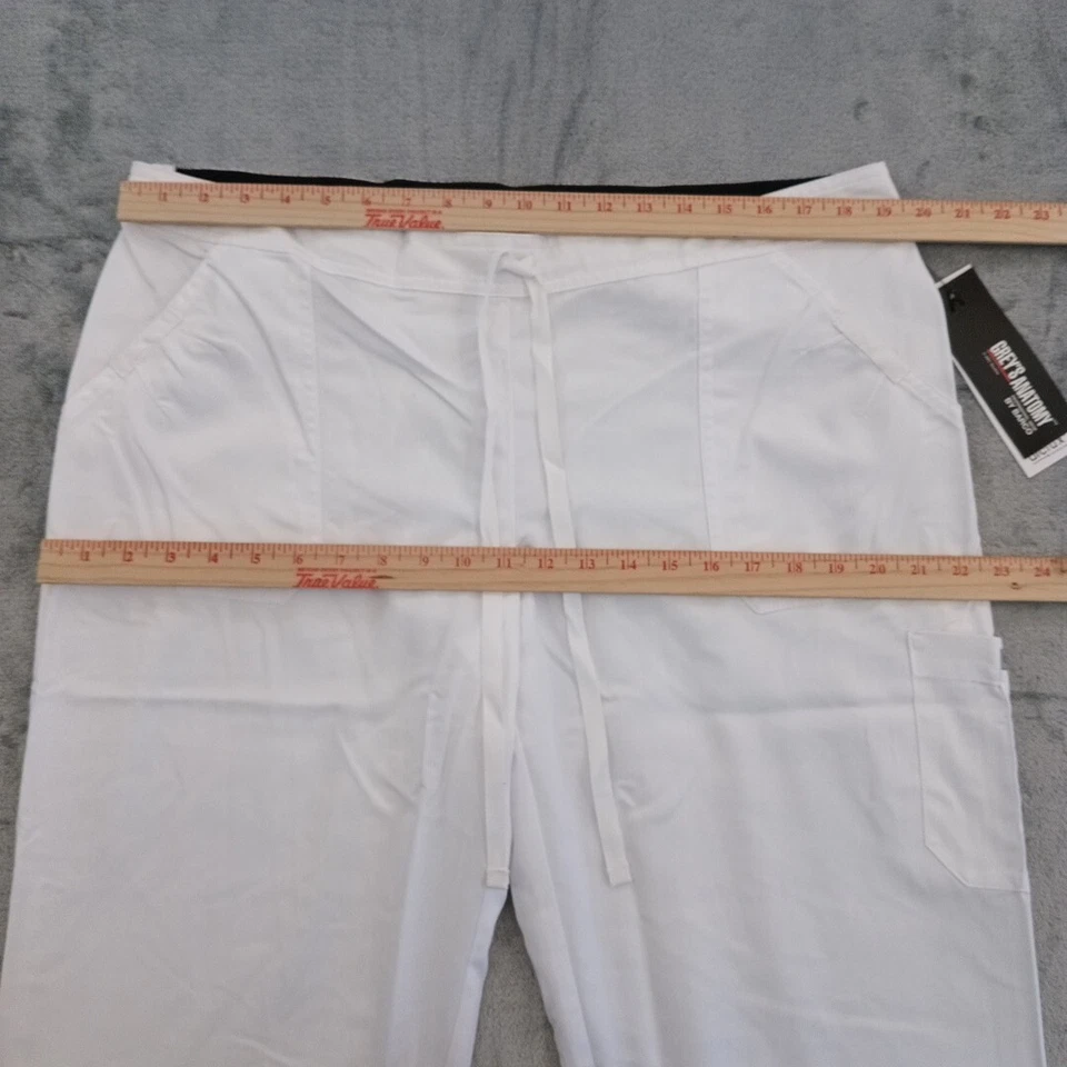 Pantalones Médicos Grey's Anatomy Para Mujer XL Blanco Estilo #4245 Nuevos Con Defecto Foto 2 de 4