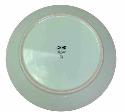 IKEA 10” Dinner Plate Set Of 2 Mint Green Ceramic Smooth Glossy #10866 - Picture 4 of 5