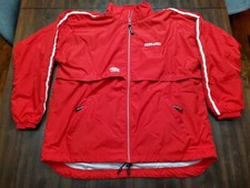 Easton Nebraska Baseball Windbreaker Full Zip Jacket Mens Large Red