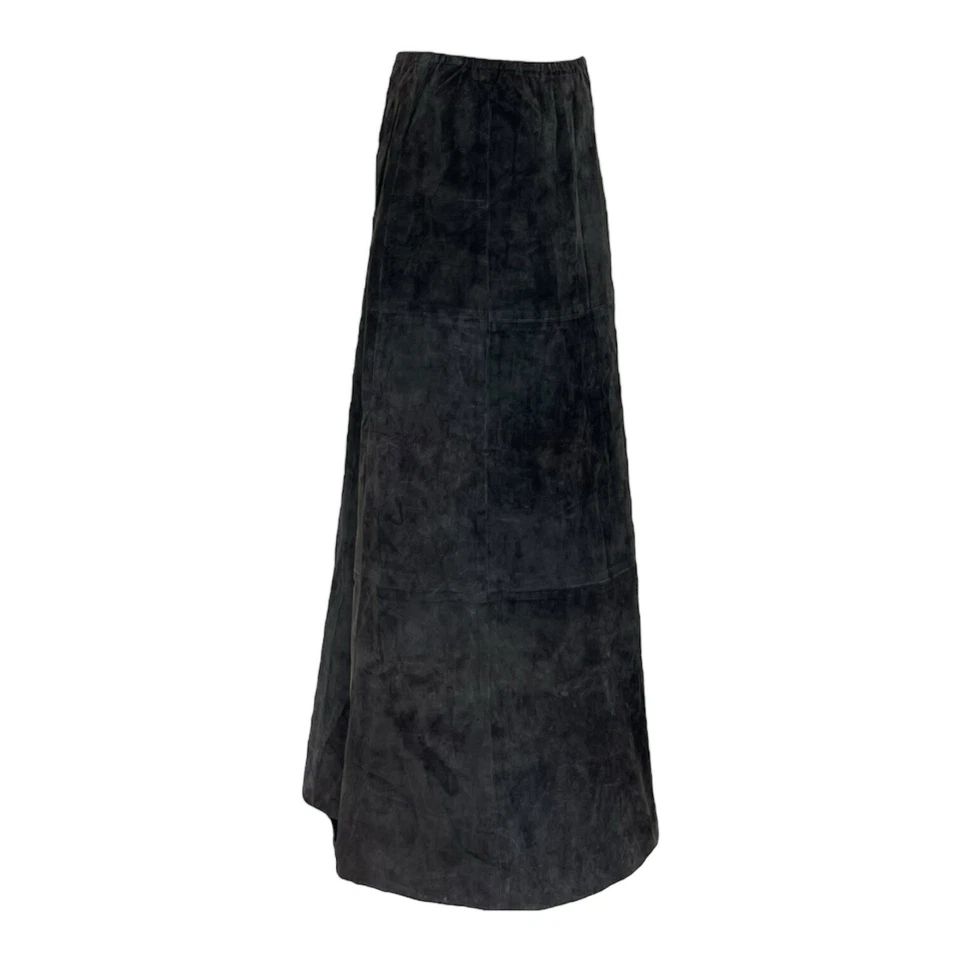 Vintage 80s VAKKO SPORT Womens S Soft Suede Leather Maxi Skirt Long Boho Western - Image 3 of 4