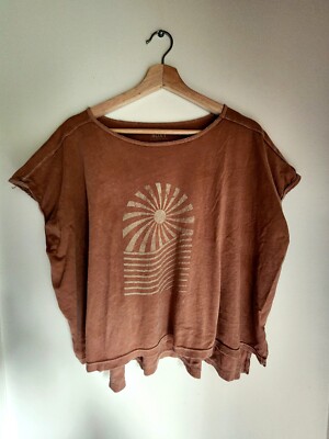 Womens Roxy Graphic Boxy Oversized T Shirt Size Xs | eBay