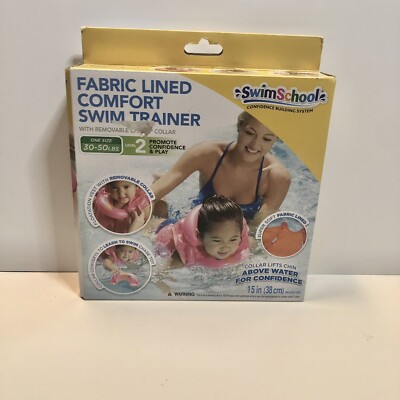SwimSchool Fabric Lined Comfort Swim Trainer PINK 30 - 50 Pounds Level 2