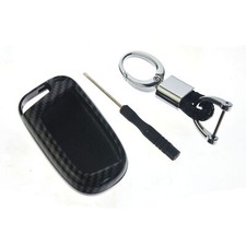 Couvre-clé de voiture ABS en fibre de carbone pour véhicules Chrysler Jeep Dodge