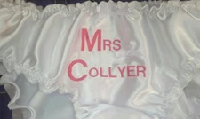 🌸MADE TO ORDER* Personalised EMBROIDERED "SATIN SISSY" Knickers any colour🌸