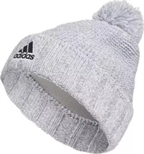 Adidas Recon 3 Ballie Lined Cuffed Pom Knit Beanie Cap light Gray