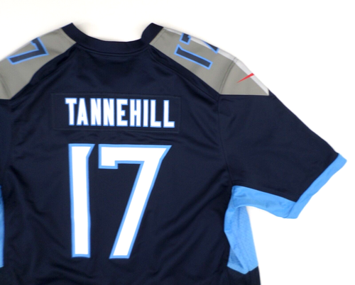 Nike NFL Men's XXL Tennessee Titans Ryan Tannehill #17 Jersey Home Navy FLAWS - Picture 7 of 12