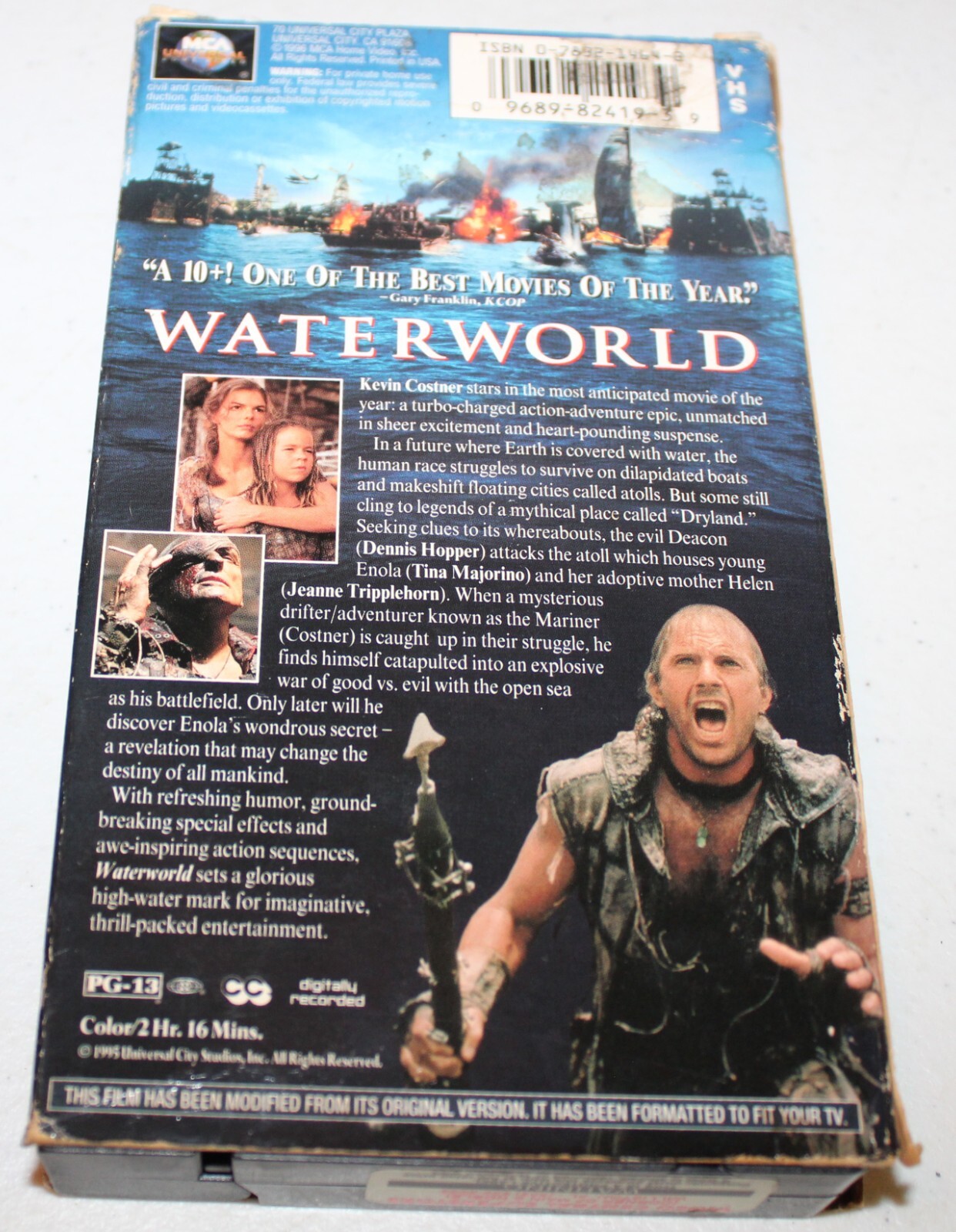 Waterworld (VHS 1996) Kevin Costner, Dennis Hopper, Tina Majorino, SciFi Action 96898241939 eBay