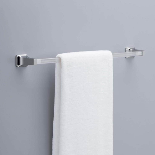 24 Inch Towel Bar Replacement Plastic Spring Loaded End Bathroom Bath