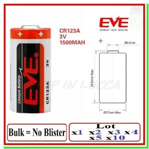 Pila 3v cr123 Batteria Litio EVE 123 cr123a 5018lc 6205 cr17345 bulk industrial