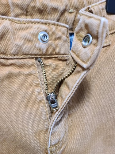Youth Carhartt Pants Size 4 Dungaree Fit Canvas Brown B66 - Picture 9 of 12