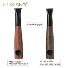 2 Pcs Pipe Bowl Wood Tobacco Smoking Pipe Small Portable 9mm Filter Holder