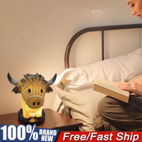 Animal Night Light Cow Table Lamp USB Powered Funny Cow Lamp for Home Room Decor