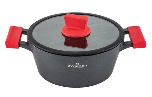 JUEGO DE OLLAS ZWIEGER OBSIDIAN 8 PIEZAS UTENSILIOS DE COCINA FUNDIDOS A PRESIÓN GUISANTES DE ALUMINIO TAPAS OLLA - Imagen 3 de 12