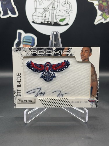 2009-10 PANINI ROOKIES & STARS - JEFF TEAGUE RC ROOKIE AUTO ON PATCH /449 HAWKS