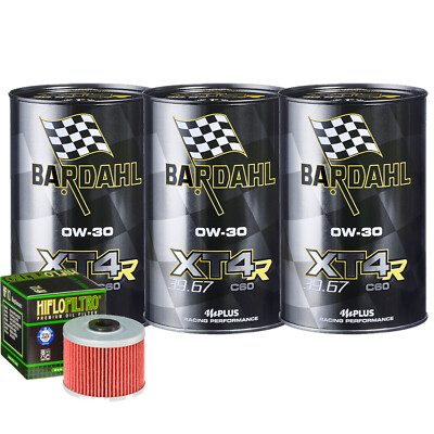 Service Kit Öl Bardahl XT4R 0W30 + Filter Für Honda ATV TRX 250 1985 1987