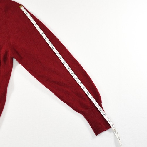 Vintage Alan Paine Sweater (38) 100% Cashmere Red England EUC 1960's - Picture 11 of 12