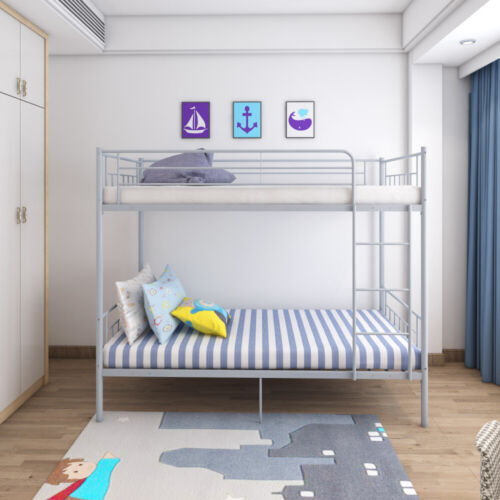 Panana Single Triple Bunk Beds Metal Frame 2/3 Sleeper Children Kids Beds - Picture 50 of 72