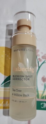 Nature Love Balancing Blemish Spot Corrector w/ Tea Tree & Willow Bark 2 oz New