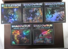 Catalyst Game Labs: Lot of 5 Battletech and Shadowrun 500 piece Puzzles (H GD)