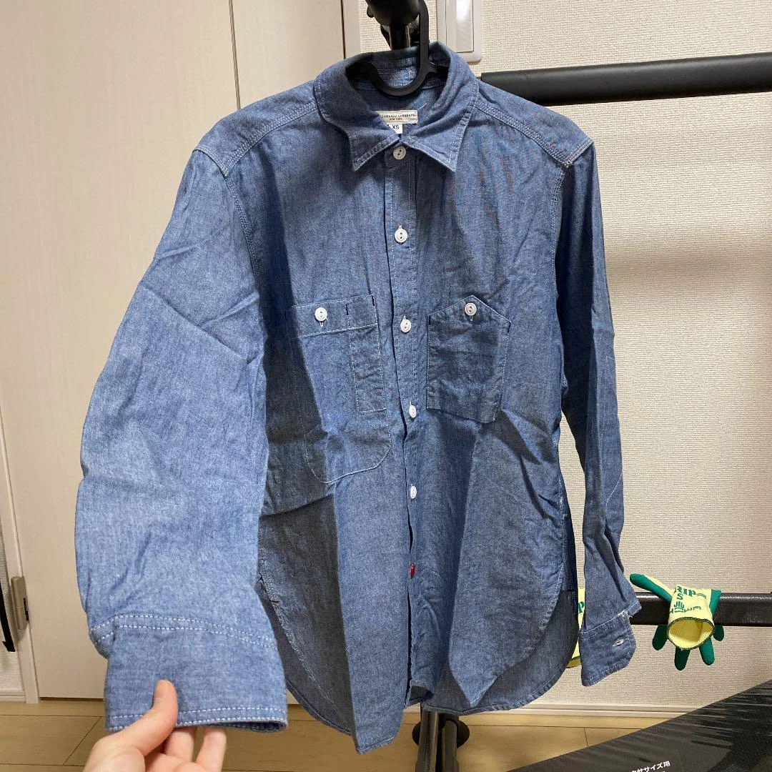 Engineered Garments Dungary Denim Shirt Men SIze XS Blue 100% Cotton Made in USA