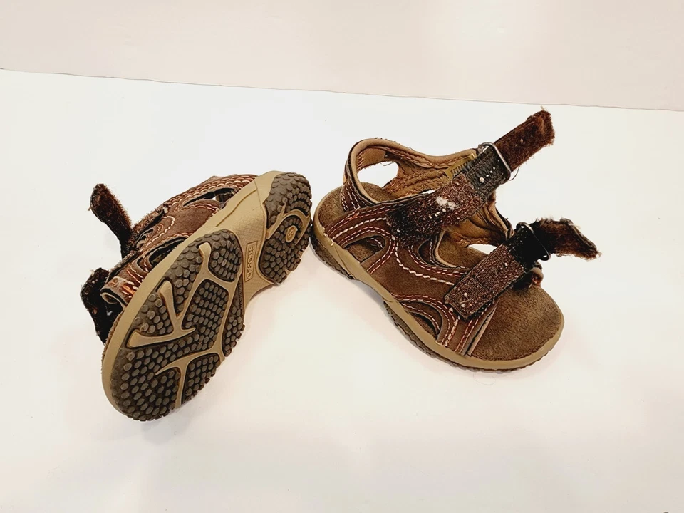 Toddler Boys size 5 Shoes Cherokee Brown with Straps - Image 3 of 3