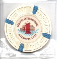 Resorts International Atlantic City 1 Dollar Gaming Chip as pictured
