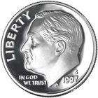 1997 S Proof Silver Roosevelt Dime From Proof Set