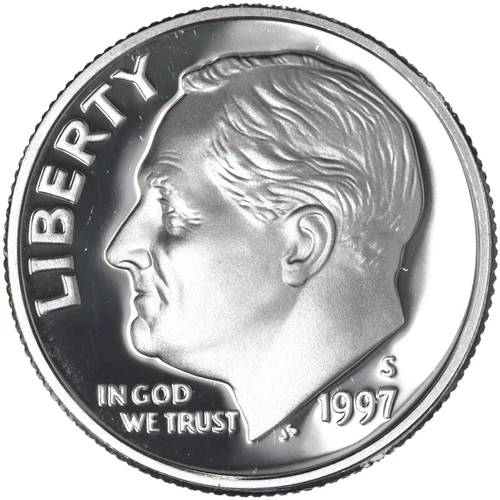 1997 S Proof Silver Roosevelt Dime From Proof Set