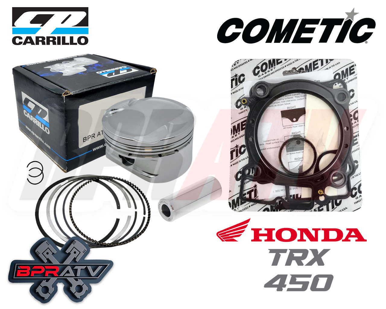 06+ TRX450R TRX 450R 96mm CP 12.5:1 Pump Gas Piston Athena Stock