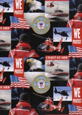 Coast Guard Cotton Fabric-Coast Guard Quilting Fabric -SOLD BY THE YARD-021CG