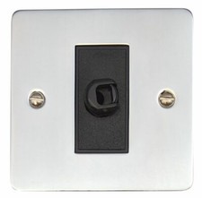 G&H FC79B Flat Plate Polished Chrome 1 Gang Flex Outlet Plate
