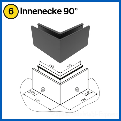 Bodenprofil Eco Ganzglasgeländer Glasgeländer Geländer Glas Alu 1,0kN Aufgesetzt - Bild 16 von 54