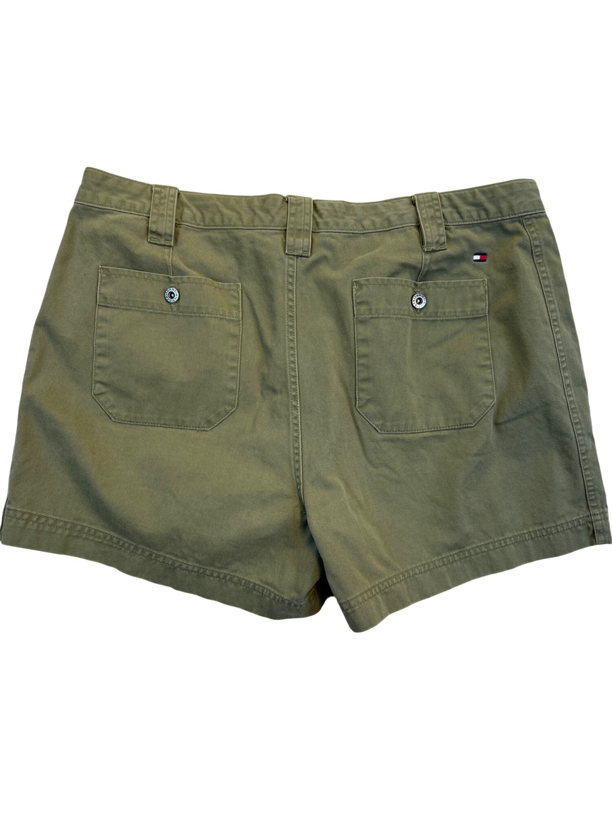 Tommy Hilfiger Shorts Womens 16 Plus Green Cotton Flat Front thumbnail 2