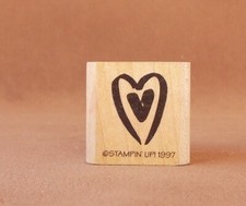 Heart Rubber Stamp 1"x3/4" Stampin Up