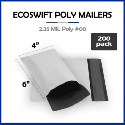 200 4x6 Ecoswift POLY Buste In Plastica Mailer Spedizione - Foto 6