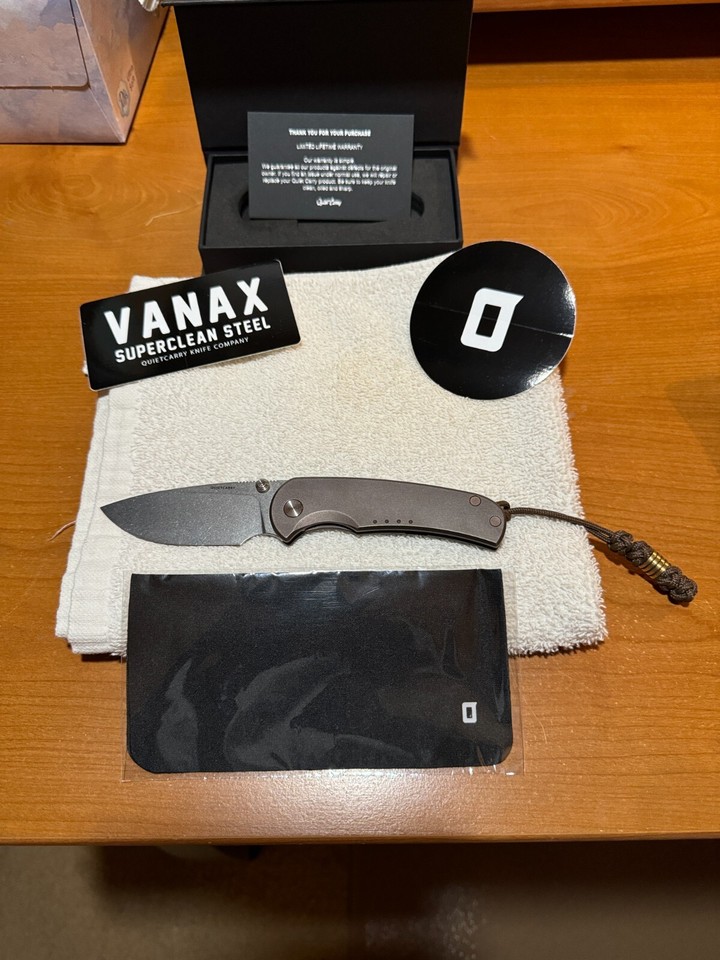 Quiet Carry Knife, Drift, Matte Bronze, Vanax Steel, Frame Lock