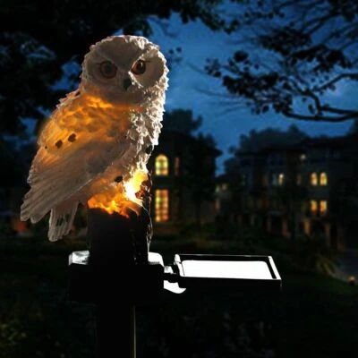 UNBRAND Outdoor Waterproof Solar Power LED Owl Light Garden Yard Landscape Decor Lamp