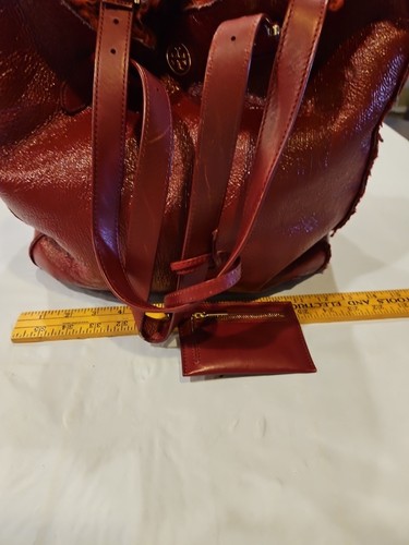 Borsa a secchiello a tracolla Tory Burch Sherpa rossa autentica - Foto 3 di 15