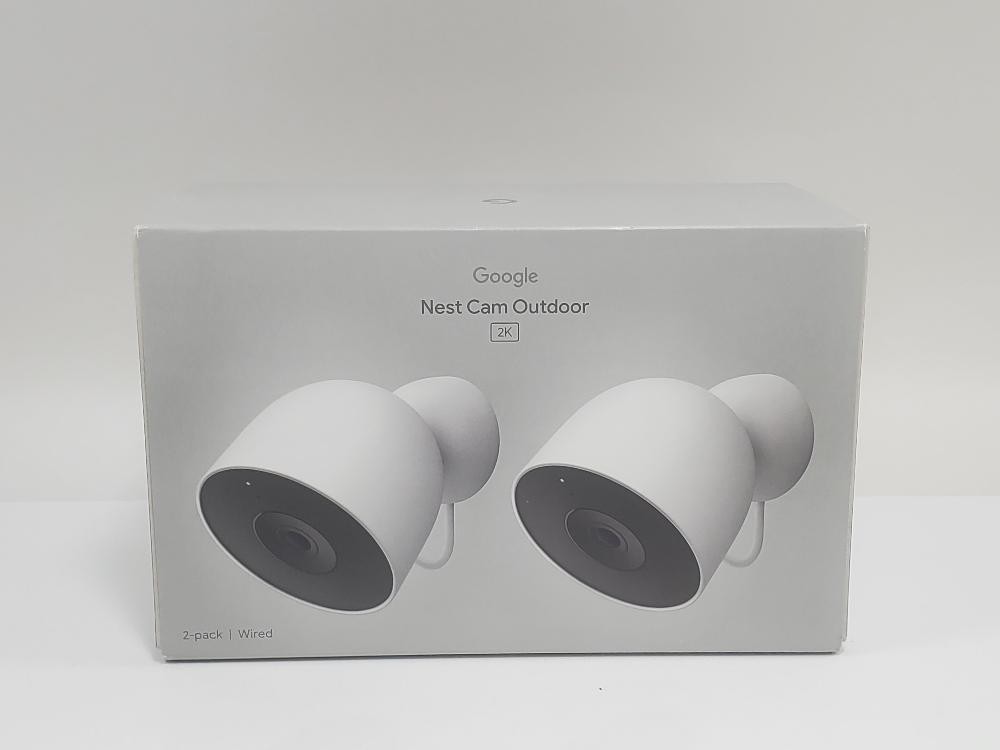 【新品 未開封】Google Nest Cam Outdoor 2K Google Nest Cam Outdoor Wired 2nd Gen 2 Pack 2K Cameras Night