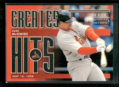 Mark McGwire 1998 Leaf Rookies & Stars #14 Greatest Hits #/2500