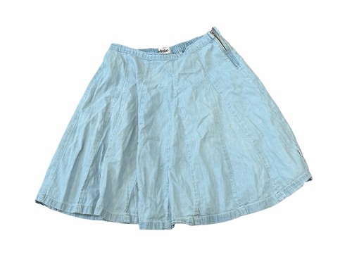 Molo Girls Berthe 11-12  Blue Cotton Chambray Skirt  Organic Sustainable Panel - Picture 9 of 12