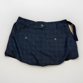 NWT Free People Saturn Bubble Mini Skirt Womens Small Blue Plaid Preppy