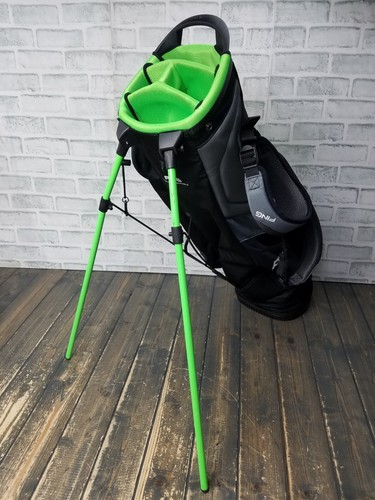 PING Youth Hoofer Prodi G Stand / Carry Golf Bag 4 Way, 4 Pocket BLACK GREEN - Picture 5 of 9