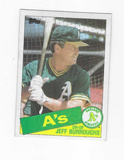 1985 TOPPS JEFF BURROUGHS #91 OAKLAND A'S