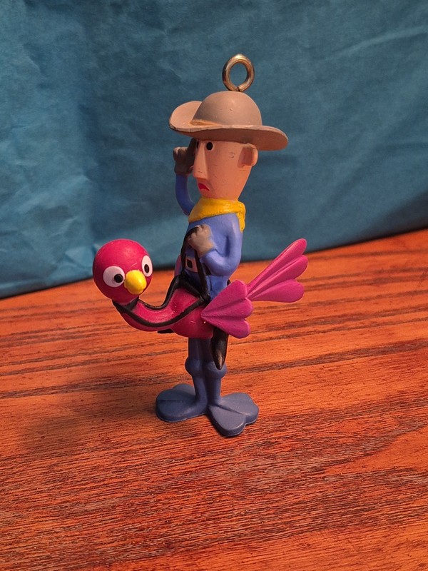 Christmas Ornament Playing Manthis Cowboy Riding Ostrich Island Of Misfit Toys 
