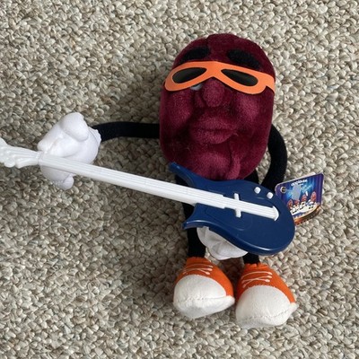 Vintage 1988 Applause Poseable Plush California Raisins Doll 7 Inch W tag/guitar